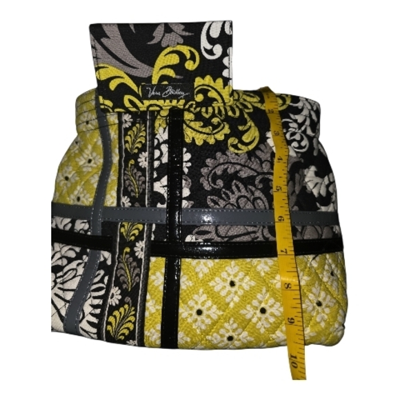 Vera Bradley Black and Yellow Floral Shoulder Bag - Picture 3 of 6